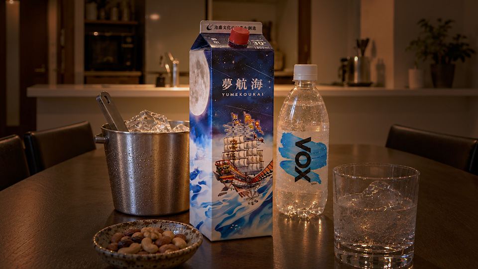 夢航海30度の紙パックと炭酸割り
